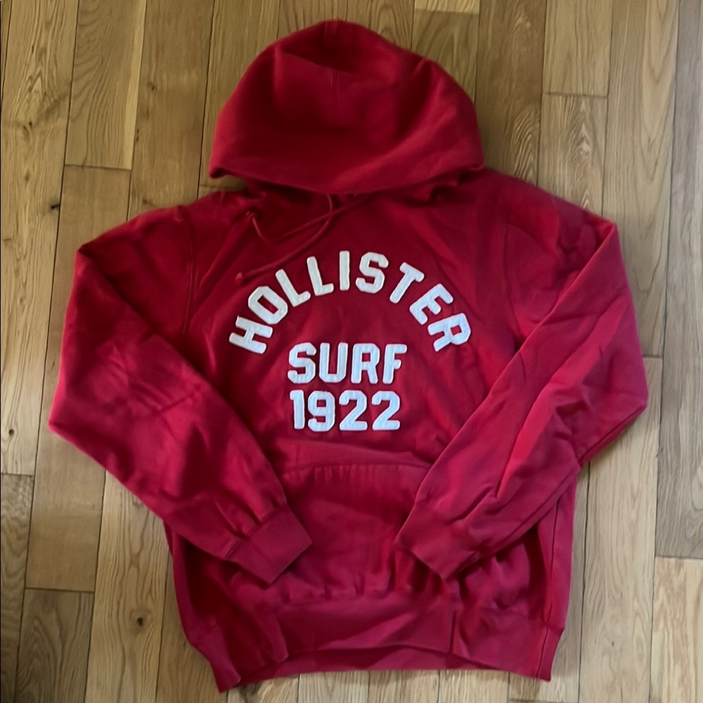 Hollister Red Sweater with Collegiate Logo
